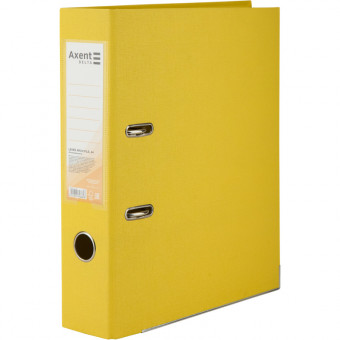 Папка-регистратор Axent Delta, двусторонняя, A4, 75 мм, разобранная, жёлтая