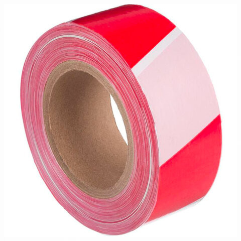 Лента оградительная сигнальная красно-белая, 50 мм, СТАНДАРТ, основа полиэтилен Лента оградительная сигнальная красно-белая, 50 мм, СТАНДАРТ, основа полиэтилен