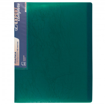 Папка с вкладышами 60 л. "Expert Complete" Premier, A4 700 мкм 25 мм волокно . зеленый new
