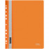 Папка-скоросшиватель пластик. перф. СТАММ А4, 180мкм, оранжевая с прозр. верхом