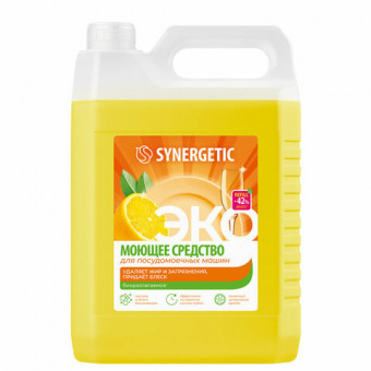 Средство для мытья посуды в посудомоечных машинах 5 л, SYNERGETIC, биоразлагаемое, ЭКО
