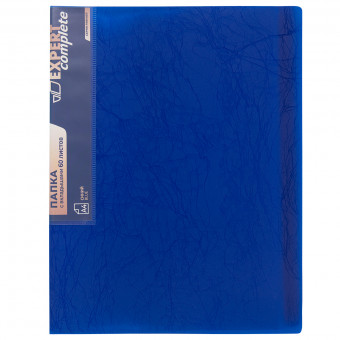 Папка с вкладышами 60 л. "Expert Complete" Premier, A4 700 мкм 25 мм волокно . синий new
