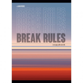 ТЕТРАДЬ ОБЩАЯ А4, 80Л, DEVENTE «BREAK RULES», КЛЕТКА, СПИРАЛЬ, ЦЕЛЛЮЛОЗНЫЙ КАРТОН
