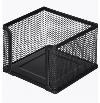 Подставка для бумажного блока металлическая 9х9х5см, черная, WENZER OFFiCE