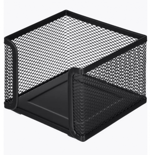 Подставка для бумажного блока металлическая 9х9х5см, черная, WENZER OFFiCE