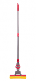 Швабра самоотжимная, роликовый отжим, насадка PVA 27 см, телескопический черенок 70-125 см, LAIMA, 603596