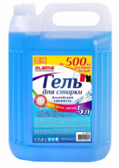 Гель для стирки белья и всех видов тканей 5 л, LAIMA PROFESSIONAL "Альпийская Свежесть"