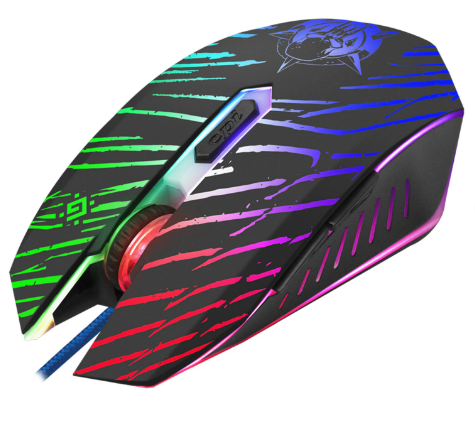 Мышь проводная игровая DEFENDER Dark Agent GM-590L, 12800 DPI, USB, 6 кнопок, оптическая, + коврик, черная