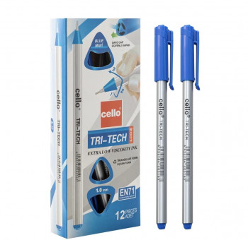 Ручка шариковая синяя 0,7 мм "TRI-TECH", CELLO/CL1003-12 (12)