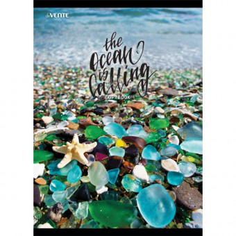 ТЕТРАДЬ ОБЩАЯ А4, 80Л, DEVENTE «THE OCEAN IS CALLING», КЛЕТКА, СПИРАЛЬ, ЦЕЛЛЮЛОЗНЫЙ КАРТОН