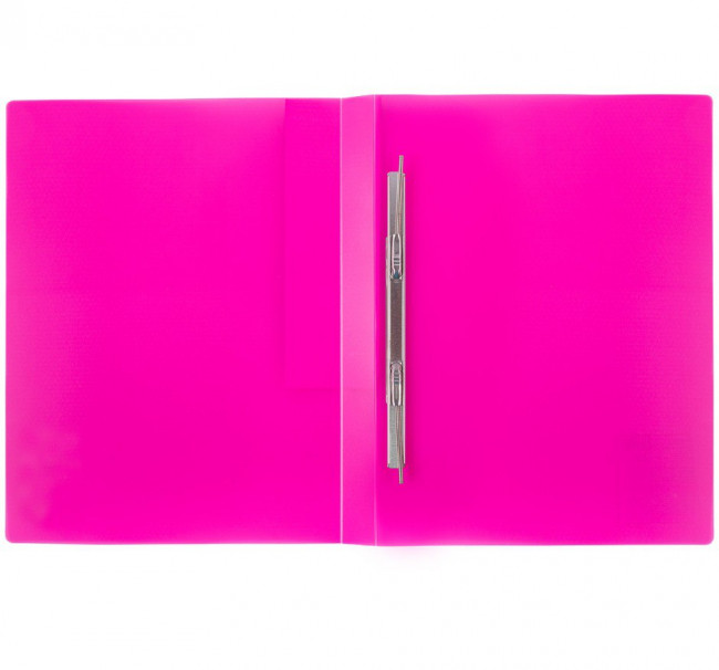 Папка с пружинным скоросшивателем  A4, WENZER OFFiCE, "PRISMA NEON" 700 мкм, 20 мм, розовая (16)