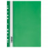 Папка-скоросшиватель А4 160мкм пластик,  перфорированная, зеленая, СТАММ/ММ-32256 (10)
