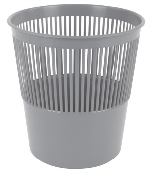 Корзина д/бумаг  9л. BRAUBERG сетчатая, серая, 237002