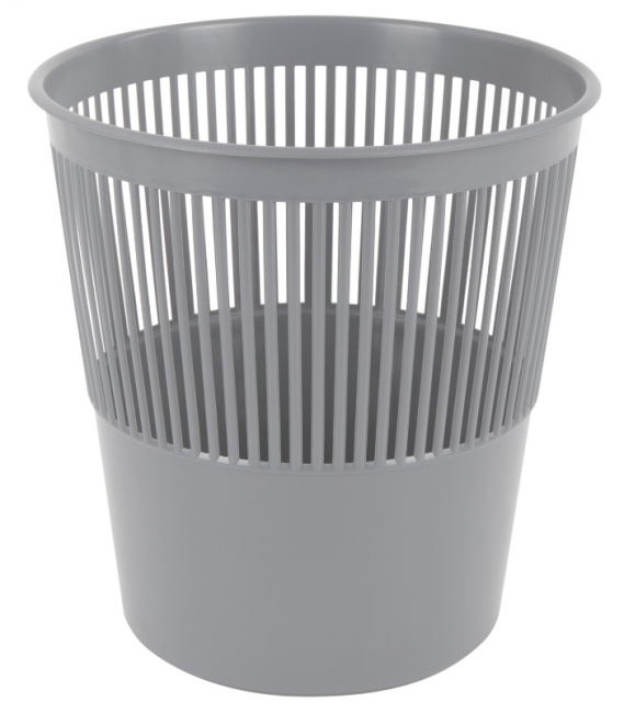 Корзина д/бумаг  9л. BRAUBERG сетчатая, серая, 237002