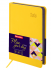 Ежедневник датированный 2026, А5, 138x213 мм, BRAUBERG "Rainbow", под кожу, желтый, 117082