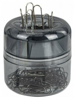 Скрепочница магнитная STAFF "Basic", прозрачный корпус