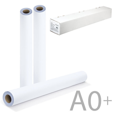 Рулон для плоттера 914 мм х 45 м х втулка 50,8 мм, 80 г/м2, белизна CIE 146%, BRAUBERG