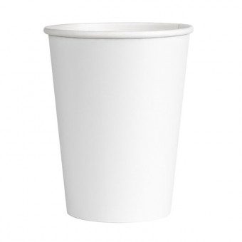 Стаканы одноразовые OfficeClean 300 мл, набор 50 шт., бумажные однослойные, белые, хол/гор