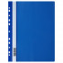 Папка-скоросшиватель пластик. перф. СТАММ А4, 160мкм, синяя с прозр. верхом (10)