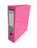Папка-регистратор 80мм WENZER OFFiCE, А4, двустор. бумвинил, с карманом на кор., нижний метал. кант, розовый