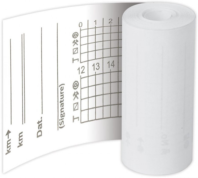 Рулоны для тахографа, ТЕРМОБУМАГА, 57 мм (диаметр 25 мм, длина 8 м), КОМПЛЕКТ 3 шт.