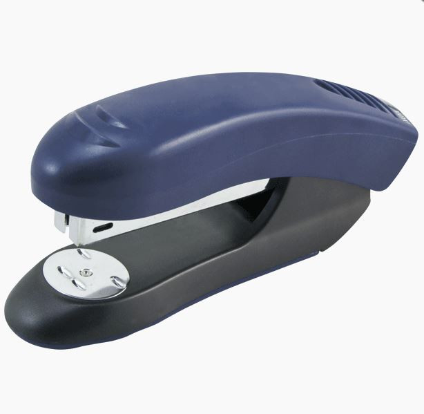 Степлер "deVENTE Stripe" 24/6, 26/6 (мощность 20 листов) пластиковый, синий