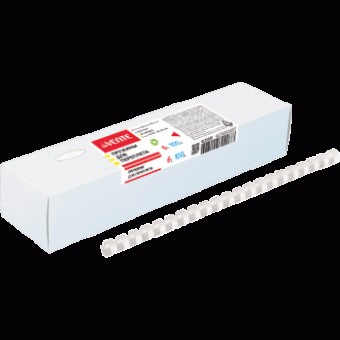 Пружина для переплета "deVENTE" пластик, 06 мм, круглая, белая, 100 шт