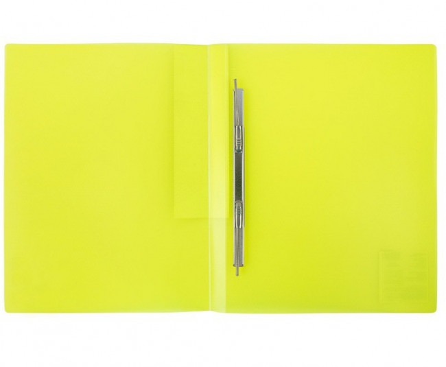 Папка с пружинным скоросшивателем A4 WENZER OFFiCE "PRISMA NEON" 700 мкм, 20 мм, желтая (16)