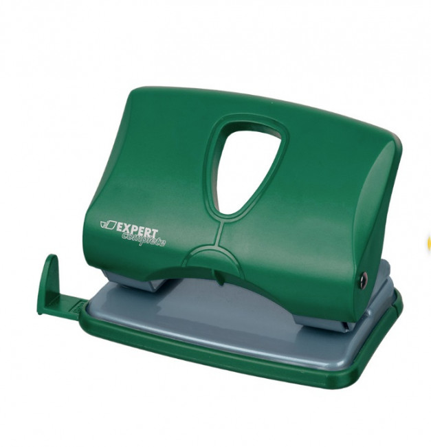 Дырокол пластиковый "Expert Complete"  20 листов, зеленый