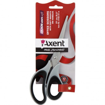 Ножницы Duoton Soft Axent,21 см, серо-черные