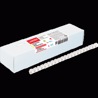 Пружина для переплета "deVENTE" пластик, 08 мм, круглая, белая, 100 шт