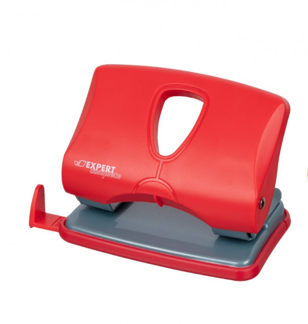 Дырокол пластиковый "Expert Complete"  20 листов, красный