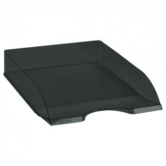 Лоток для бумаг горизонтальный СТАММ "Дельта", тонированный черный (6)