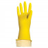 Перчатки хозяйственные латексные ЛЮБАША ЭКОНОМ, МНОГОРАЗОВЫЕ, хлопчатобумажное напыление, размер M (средний)