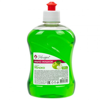 Мыло жидкое 500 мл, МЕЛОДИЯ "Яблоко", пуш-пул