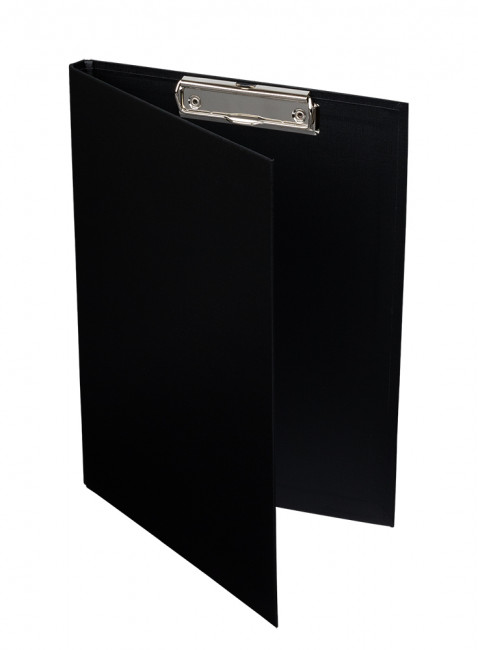 Планшет А4 PVC  WENZER OFFiCE с крышкой и с мет. прижимом, черный, 601238