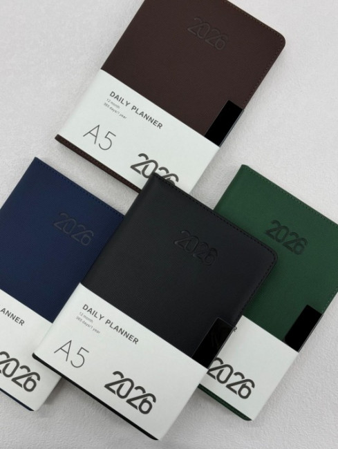 Ежедневник А5 168л датированный 2026г, цвет ассорти, Dicai