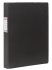 Папка на 4 кольцах BRAUBERG, картон/ПВХ, 35 мм, черная, до 250 листов (удвоенный срок службы), 221483