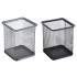 Стакан металлический квадрат, цвет ассорти, черн., серый, WENZER OFFiCE