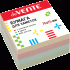 Клейкая бумага для заметок 76x76мм, 400 листов, офсет 75 г/м², 4 пастельных цвета, deVENTE