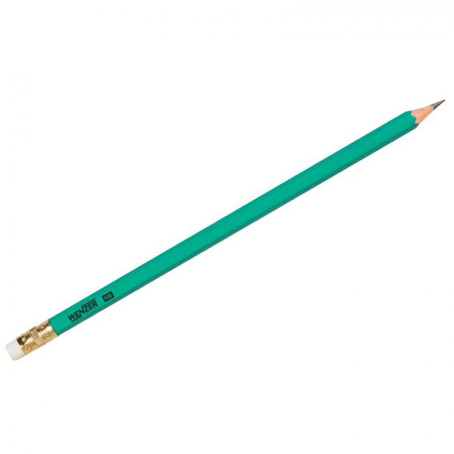 Карандаш ч/г WENZER OFFiCE HB, с ластиком, заточенный, пластиковый (12/144)