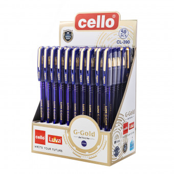 Ручка шариковая синяя 0,7мм "G-GOLD" игольчатый стержень, Cello/CL390-50 (50/1200)