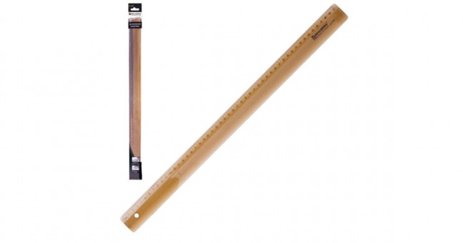 Линейка пластиковая 50 см, BRAUBERG, тонированная, прозрачная, европодвес