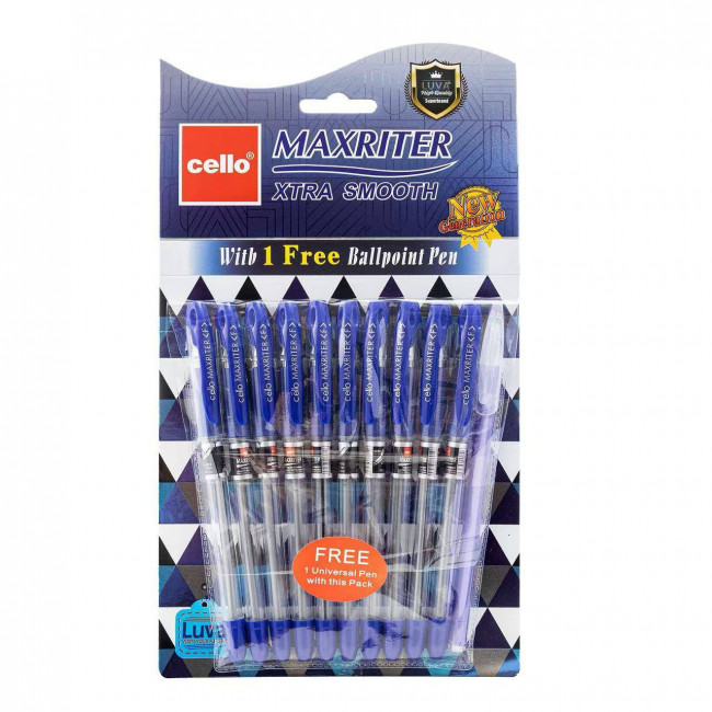Ручка шариковая синяя 0,7мм "MAXTITER", 10+1, Cello/CL-727+1 (10/60)