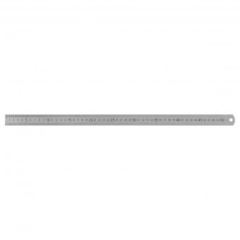 Линейка 50см СТАММ, стальная, ПВХ чехол с европодвесом