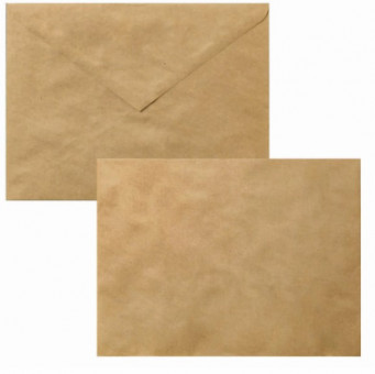 Конверты С5 (162х229 мм) КРАФТ, клей, 90 г/м2, КОМПЛЕКТ 50 шт., треугольный клапан, BRAUBERG