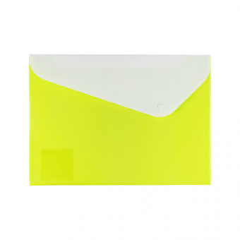 Папка-конверт 2 отд.   с кнопкой   Expert Complete NEON   А4   180 мкр.  песок. лайм