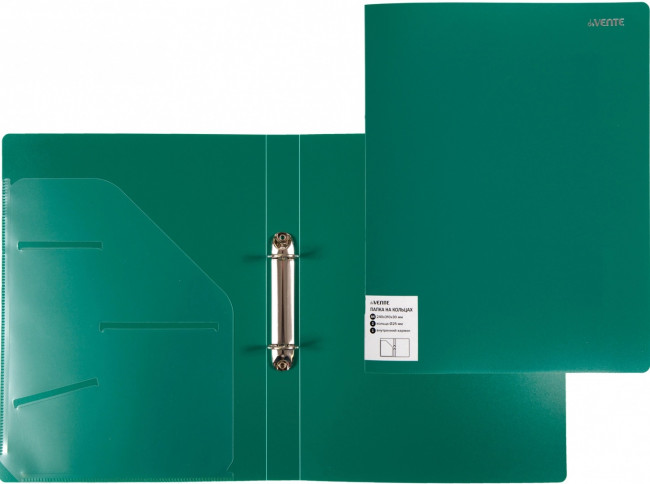 Папка на кольцах "deVENTE. Marandi" A4 (240x310x35 мм) 2 кольца Ø 30 мм, 650 мкм, фактура "песок" на 250 листов бумаги или 50 вкладышей, внутренний карман 160 мкм, индивидуальная упаковка, непрозрачная аквамариновая