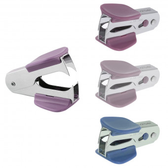 Антистеплер, Mist, №24/6, №26/6, корпус металл/пластик, фиксатор, ассорти 3 вида, Hatber