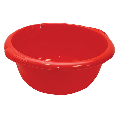 Таз 16 л, хозяйственный, круглый, с ручками, пластиковый, 18х45х49 см, цвет красный, IDEA, (М 2507)